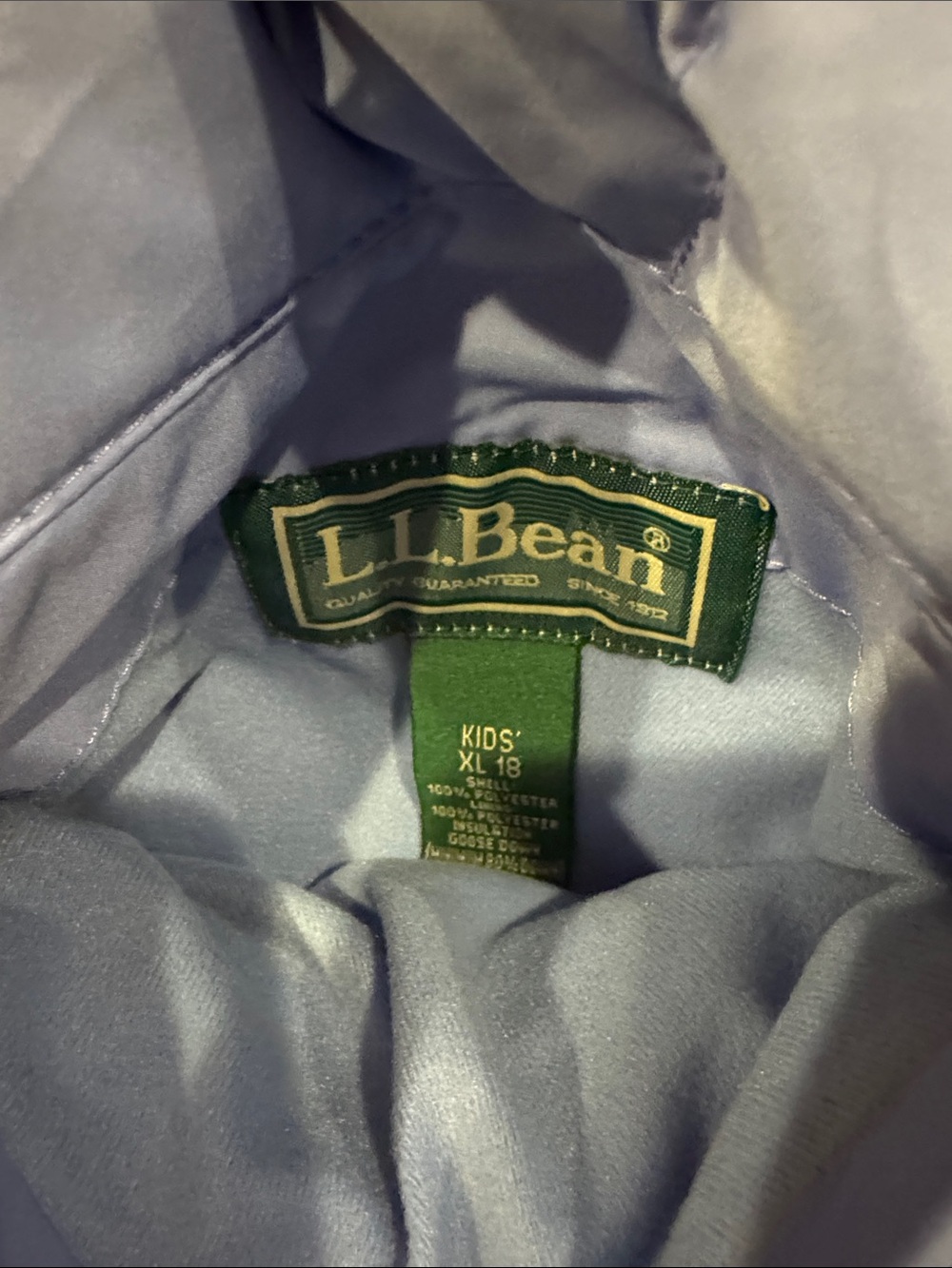L.L. Bean Kids Light Purple REVERSIBLE Puffer Vest with Lime Inside - Picture 5 of 9